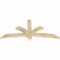 Ekena Millwork Davenport Rough Sawn Timber Gable Bracket, Douglas Fir, 60"W x 27"H x 2"D x 4"F, 11/12 Pitch GBW060X27X0204DAV00RDF - alternate 4